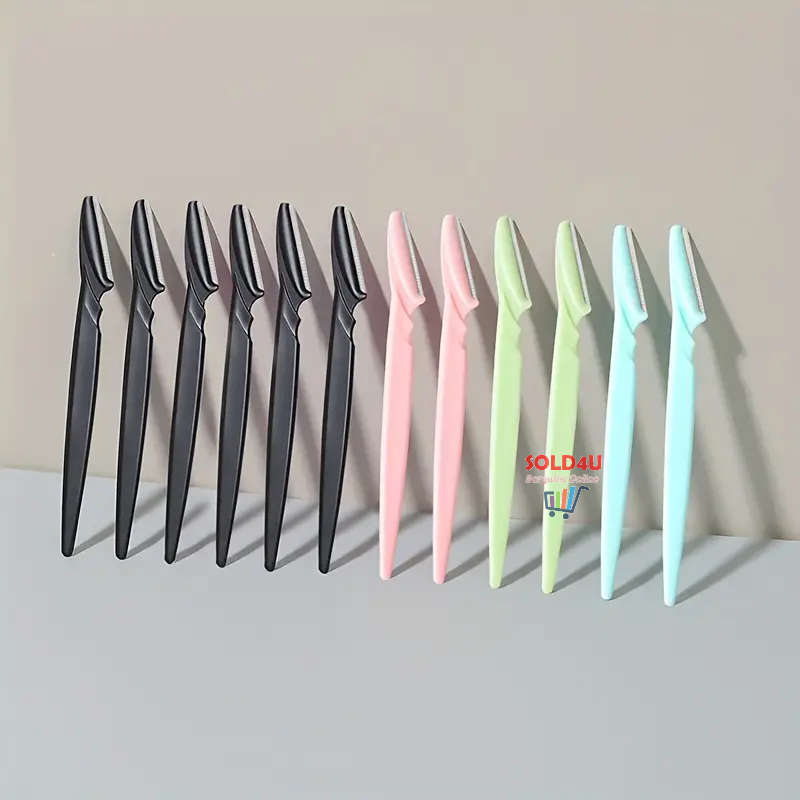 12pcs Eyebrow Dermaplaning Facial Razors Multipurpose Exfoliating Tool For Women Men With Precision