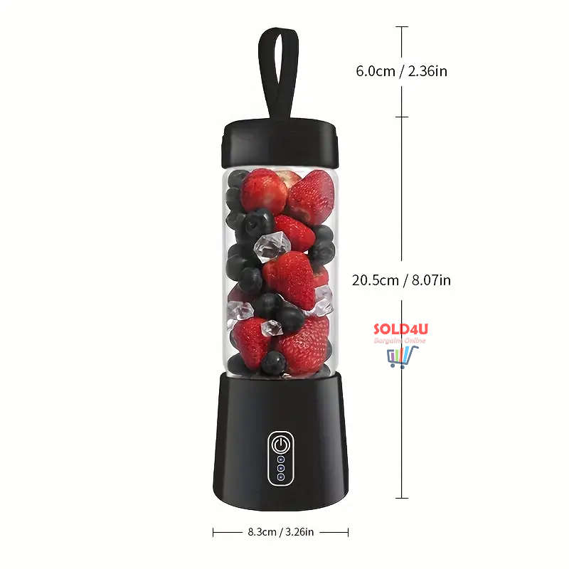 Portable Rechargeable Small Juicer with Double Cup (Large And Small), Travel Multi-function Juicer