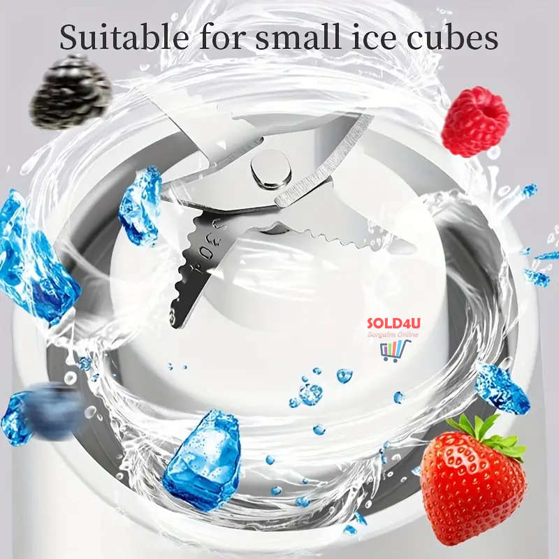 Portable Rechargeable Small Juicer with Double Cup (Large And Small), Travel Multi-function Juicer