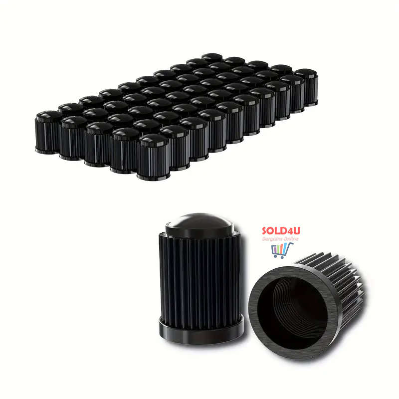 20pcs Tire Stem Valve Caps All Black, Universal Stem Covers For Cars, SUVs, Bike And Bicycle, Trucks