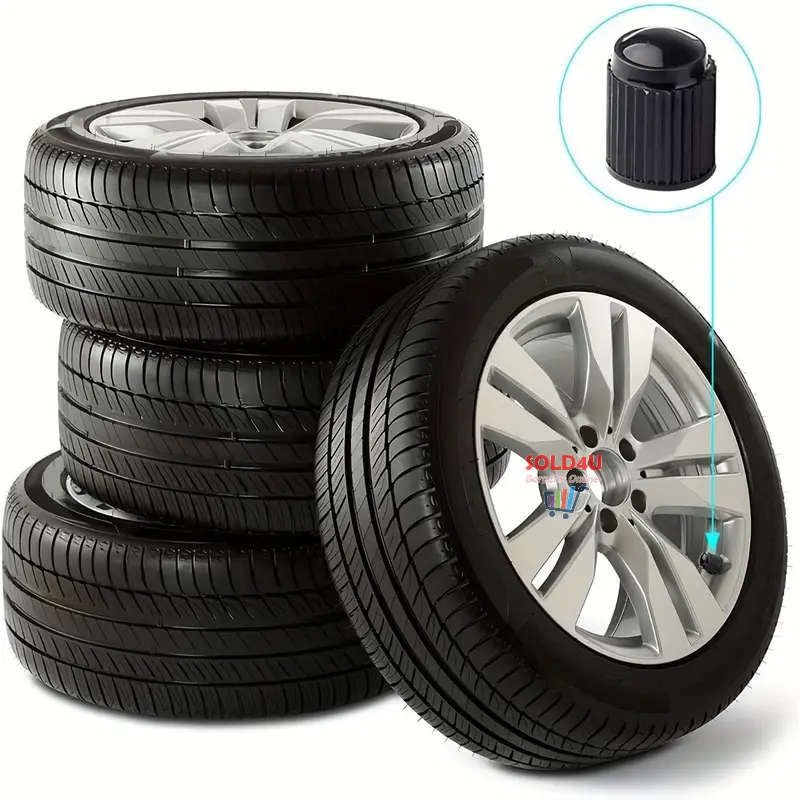 20pcs Tire Stem Valve Caps All Black, Universal Stem Covers For Cars, SUVs, Bike And Bicycle, Trucks