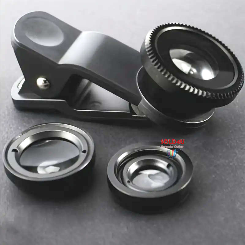 Universal 3-in-1 Cell Phone Camera Lens Kit - 180° Fisheye, 0.67x Wide Angle, Macro Lenses