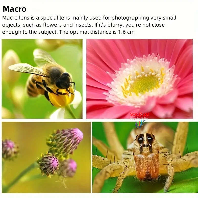 Universal 3-in-1 Cell Phone Camera Lens Kit - 180° Fisheye, 0.67x Wide Angle, Macro Lenses