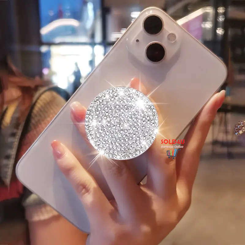 Glitter Push-Pull Mobile Phone Holder Bracket - Push And Pull Plastic Bracket for Mobile Devices