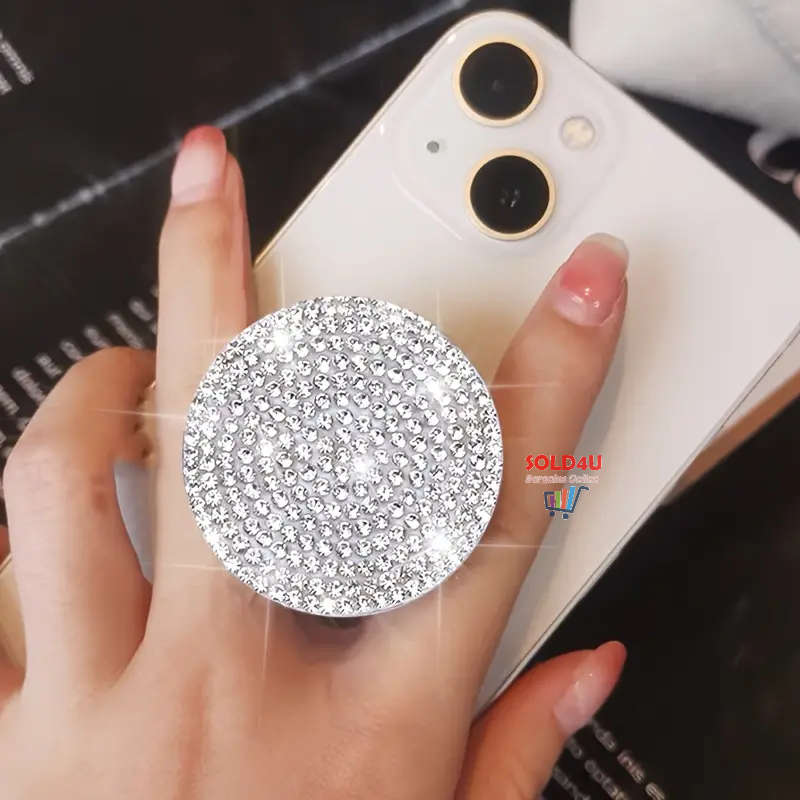 Glitter Push-Pull Mobile Phone Holder Bracket - Push And Pull Plastic Bracket for Mobile Devices