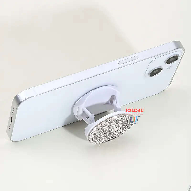 Glitter Push-Pull Mobile Phone Holder Bracket - Push And Pull Plastic Bracket for Mobile Devices