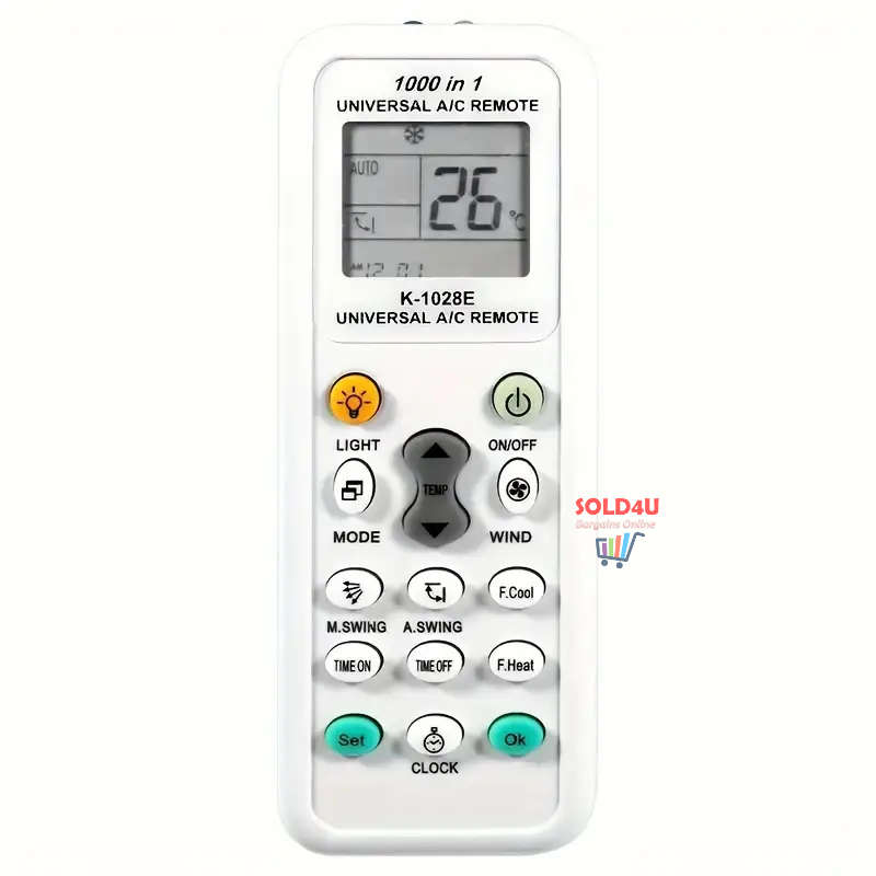 Universal Aircon Remote Control - Compatible With Multiple Brands And Models - 1000 in 1
