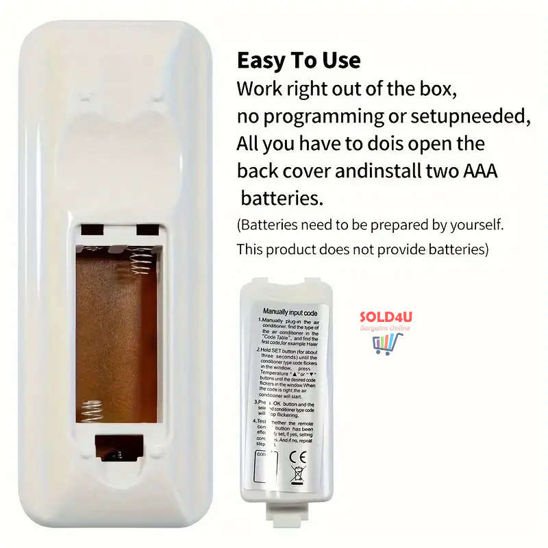 Universal Aircon Remote Control - Compatible With Multiple Brands And Models - 1000 in 1