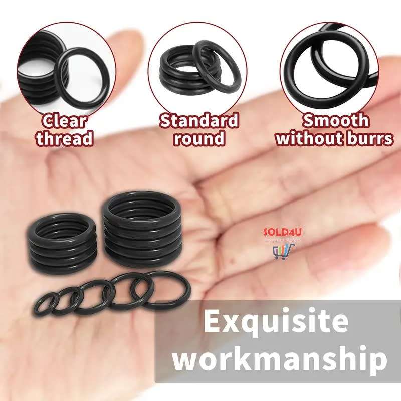 255pcs Rubber O Rings Kit 18 Size Washer Gasket Sealing Assortment For Plumbing Faucet + Box