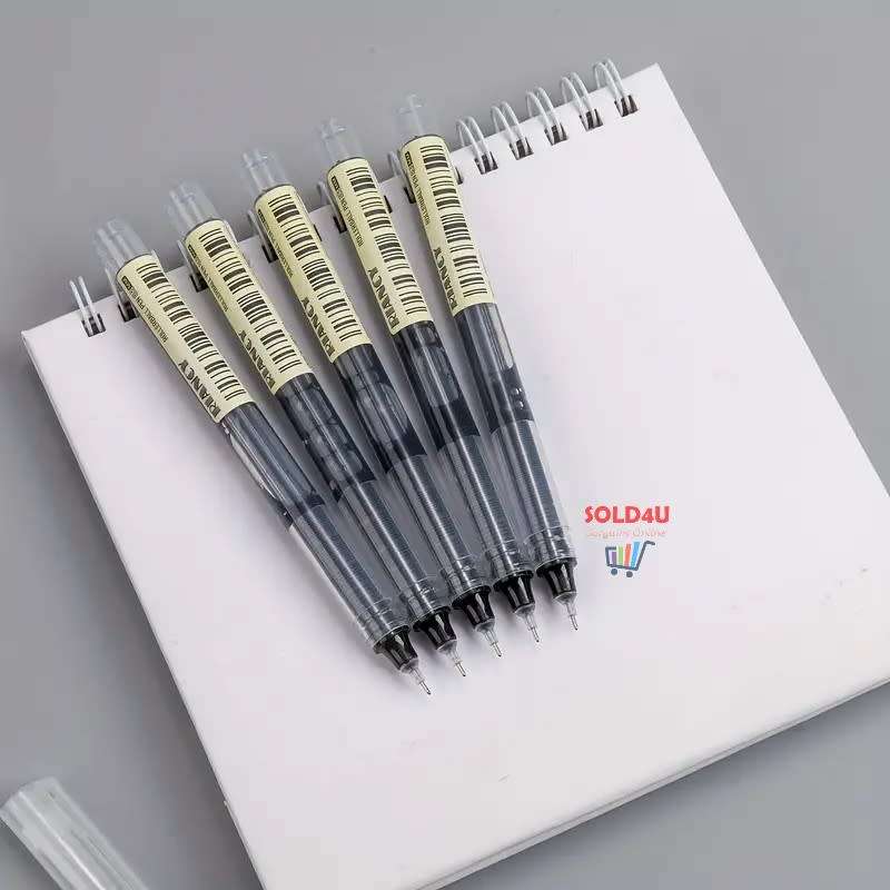10 Pcs BLACK Quick-Drying 0.5mm Needle Gel pen Set