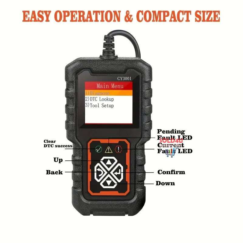 Car OBD2 Code Scanner Diagnostic Scanner Code Reader Erase Engine Fault Code for Cars Since 1996
