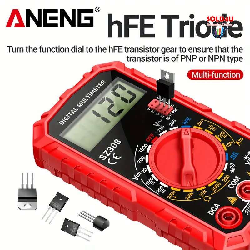 Digital Multimeter AC DC Voltage Resistance Meter Current Meter