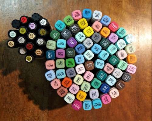 Copic markers x72 and Pantone markers x14