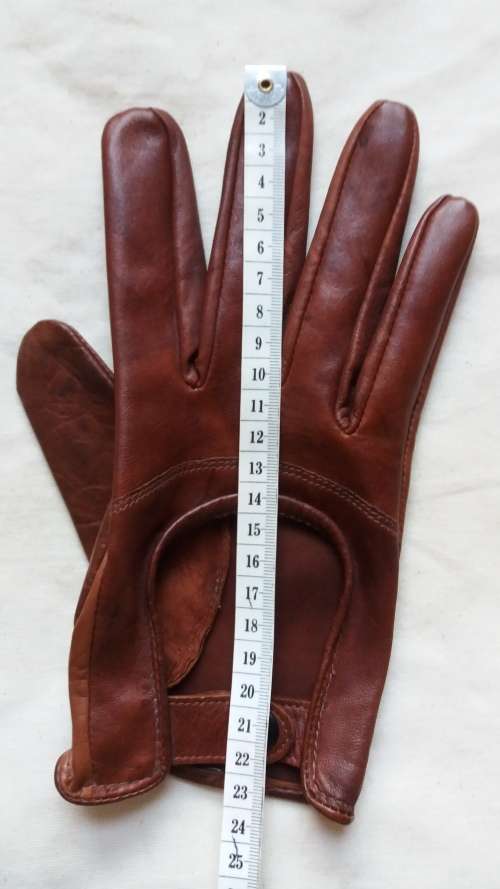 ZARA Men's brown genuine leather driving gloves