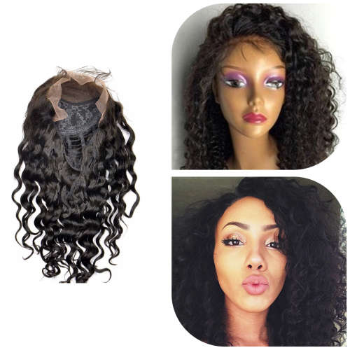 8" Brazilian Front lace wig - 100% virgin remy hair (Deep wave) - 8A Grade