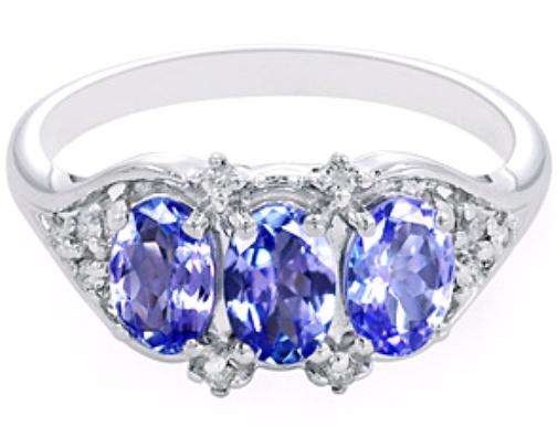 Certified & Genuine 18K Tanzanite & Diamond Ring in Solid White Gold - R45000.00