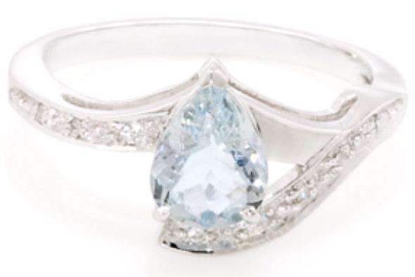 18K Certified & Genuine  Tourmaline & Diamond Ring in Solid White Gold - R35 000.00