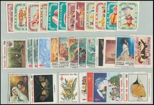 SOUTH AFRICA: Range of mostly Christmas & Easter stamps with other Cinderellas