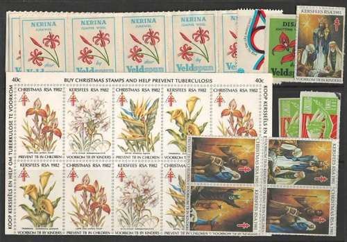 SOUTH AFRICA: Range of mostly Christmas & Easter stamps with other Cinderellas