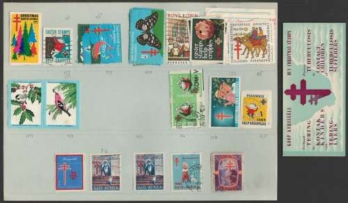 SOUTH AFRICA: Range of mostly Christmas & Easter stamps with other Cinderellas
