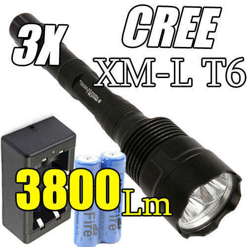 Ultimate Flashlight, Ultimate Gift! 3800LM lumen Brightest Torch Flashlight CREE XM-L T6 set