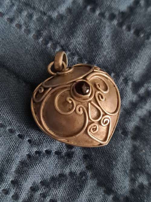 925 Sterling Silver Rattle Heart Pendant