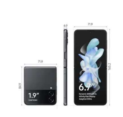 Samsung Galaxy Z Flip4 5G 256GB (1x Sim and 1x E Sim) - Graphite