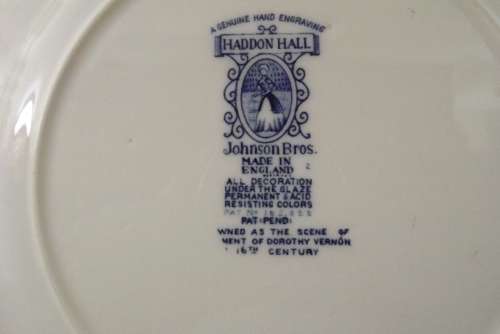 TWO HADDON HALL PLATES BY JOHNSON BROS from SUEZYT