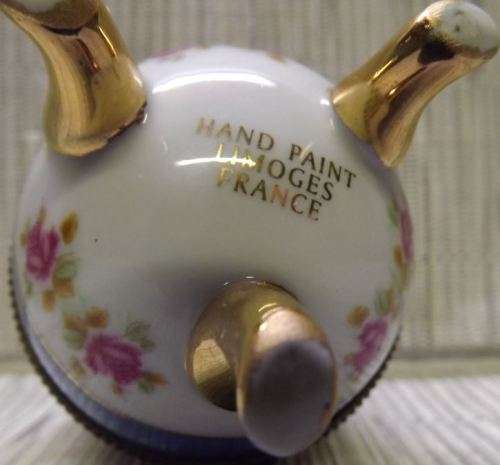 VINTAGE LIMOGES FOOTED EGG SHAPED TRINKET HOLDERS - TWO from SUEZYT-  REDUCED