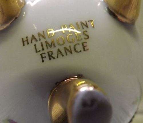 VINTAGE LIMOGES FOOTED EGG SHAPED TRINKET HOLDERS - TWO from SUEZYT-  REDUCED