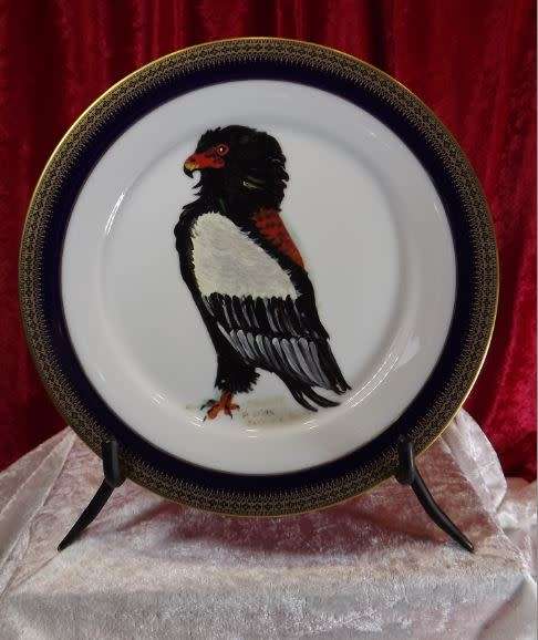 STUNNING HAND PAINTED BATELEUR EAGLE ON A VINTAGE NORITAKE PLATE(3/3) - from SUEZYT