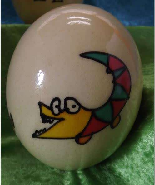 KIDS PAINTED OSTRICH EGGS -   from SUEZYT