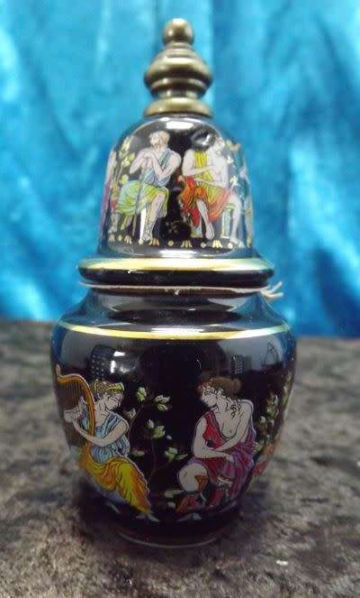 SET OF THREE 24K GOLD DECORATED GREEK PERFUME ATOMIZERS from SUEZYT