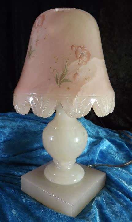 MARBLE RETRO SALMON PINK BOUDOIR LAMPS - from SUEZYT