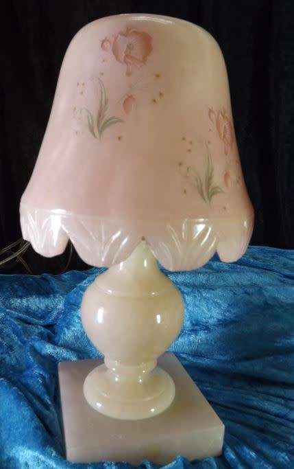 MARBLE RETRO SALMON PINK BOUDOIR LAMPS - from SUEZYT