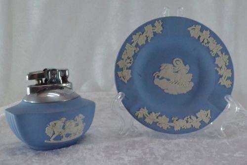 1957 WEDGWOOD ULYSSES RONSON TABLE LIGHTER AND ASHTRAY -  from SUEZYT