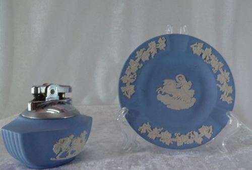 1957 WEDGWOOD ULYSSES RONSON TABLE LIGHTER AND ASHTRAY -  from SUEZYT
