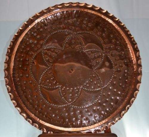 "reserved Deovan1567" VERY DECORATIVE LARGE COPPER PLATE / WALL PLAQUE from SUEZYT