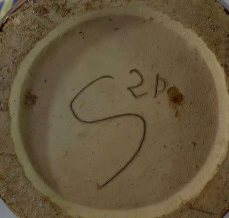 BIG BLUE FLOWERED CERAMIC VASE from SUEZYT