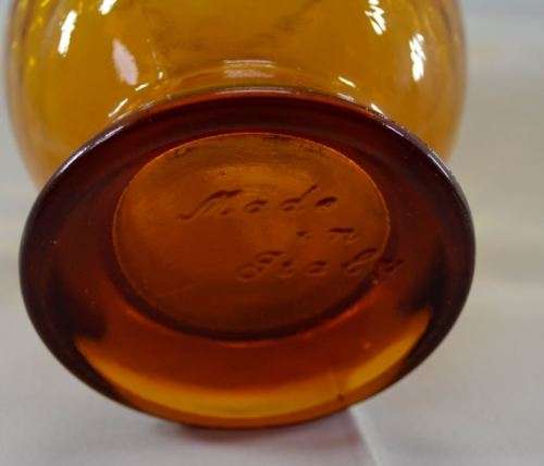ITALIAN GLASS VASE AMBER - VINTAGE - from SUEZYT
