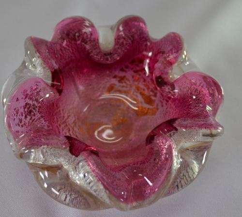 PINK MURANO ASH TRAY - from SUEZYT
