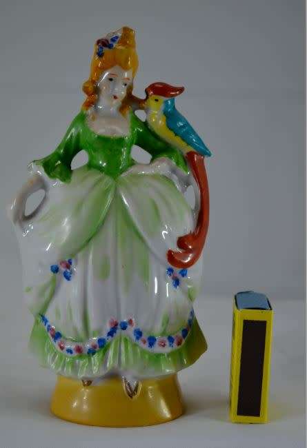 VINTAGE GIRL WITH PARROT PORCELAIN ORNAMENT - from SUEZYT