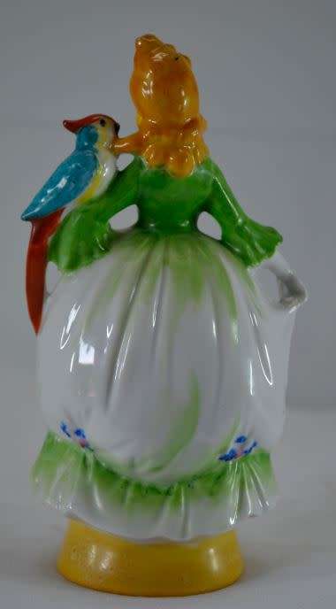 VINTAGE GIRL WITH PARROT PORCELAIN ORNAMENT - from SUEZYT