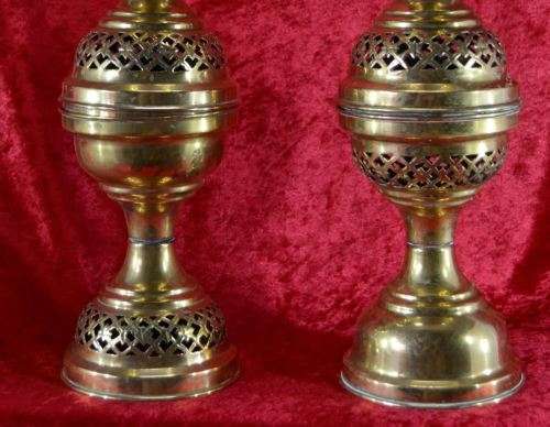 PAIR OF BRASS INCENSE BURNERS - from SUEZYT