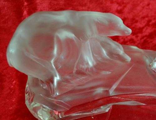 KARL ZENTENER GLASS POLAR BEARS ASHTRAY - from SUEZYT
