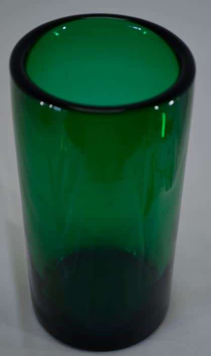 EMERALD GREEN GLASS VASE from SUEZYT