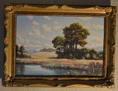 MAGNIFICENTLY FRAMED OLD ORIGINAL OIL BY W RETIEF - from SUEZYT