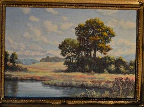 MAGNIFICENTLY FRAMED OLD ORIGINAL OIL BY W RETIEF - from SUEZYT