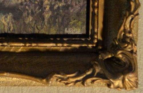 MAGNIFICENTLY FRAMED OLD ORIGINAL OIL BY W RETIEF - from SUEZYT