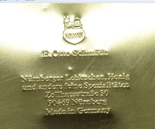 COOKIE TIN FROM OTTO SCHMIDT GERMANY - VINTAGE - from SUEZYT